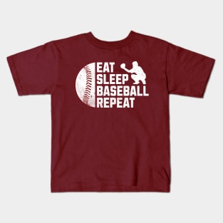 Eat  Sleep Baseball Repeat Kids T-Shirt